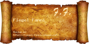 Fiegel Fanni névjegykártya